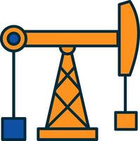 Fossil Fuel Line Filled Two Colors Icon vector