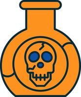 Poison Line Filled Two Colors Icon vector