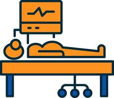 ICU Room Line Filled Two Colors Icon vector