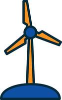 Turbine Line Filled Two Colors Icon vector