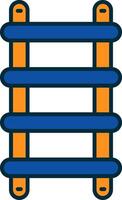 Stepladder Line Filled Two Colors Icon vector