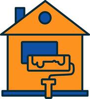 Home Renovation Line Filled Two Colors Icon vector