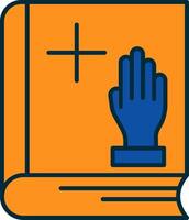 Oath Line Filled Two Colors Icon vector