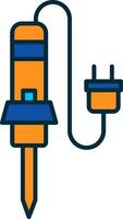 Welding Equipment Line Filled Two Colors Icon vector