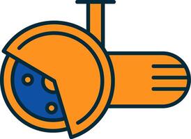 Angle Grinder Line Filled Two Colors Icon vector