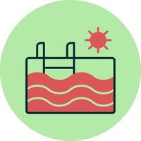 icono de vector de piscina