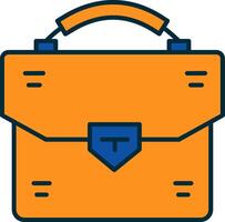 Briefcase Line Filled Two Colors Icon vector