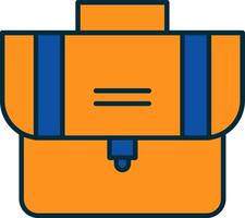 Suitcase Line Filled Two Colors Icon vector