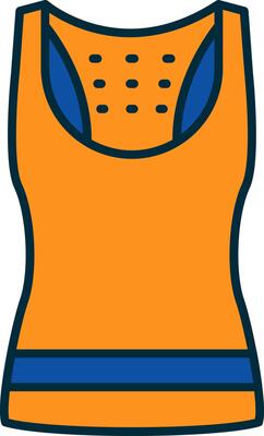 Tank Top Line Filled Two Colors Icon