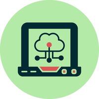 icono de vector de computación en la nube