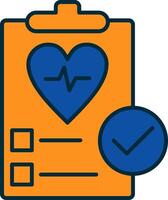 Health Check Line Filled Two Colors Icon vector
