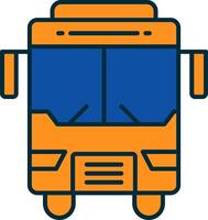 Bus Line Filled Two Colors Icon vector