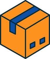 Delivery Box Line Filled Two Colors Icon vector