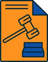 Law Line Filled Two Colors Icon vector