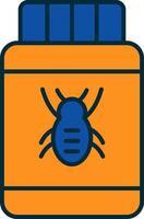 Pesticide Line Filled Two Colors Icon vector