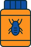 Pesticide Line Filled Two Colors Icon vector