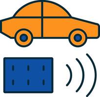 Remote Vehicle Line Filled Two Colors Icon vector