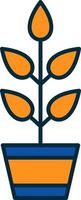 Plant Line Filled Two Colors Icon vector