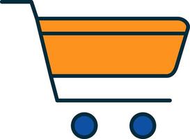 Cart Line Filled Two Colors Icon vector