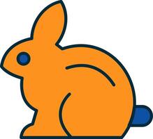 Rabbit Line Filled Two Colors Icon vector