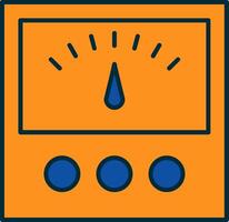 Voltage Indicator Line Filled Two Colors Icon vector