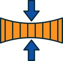Elasticity Line Filled Two Colors Icon vector