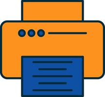 Printer Line Filled Two Colors Icon vector