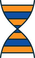 DNA Line Filled Two Colors Icon vector