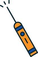 Laser Pen Line Filled Two Colors Icon vector