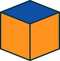 3D Design Line Filled Two Colors Icon Line Filled Two Colors Icon vector