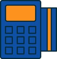 Swipe Card Line Filled Two Colors Icon vector