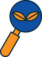 Organic Search Line Filled Two Colors Icon vector