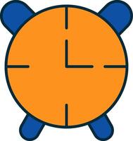 Alarm Clock Line Filled Two Colors Icon vector