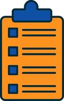 Checklist Line Filled Two Colors Icon vector