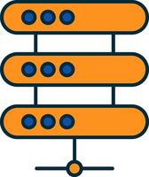 Server Line Filled Two Colors Icon vector