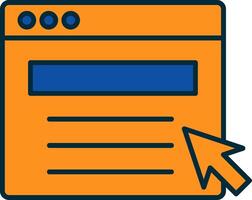 Web Portal Line Filled Two Colors Icon vector