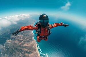 AI generated skydiving broll video and footage photo