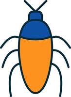 Insect Line Filled Two Colors Icon vector
