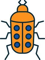 Insect Line Filled Two Colors Icon vector