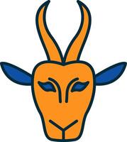 Gazelle Line Filled Two Colors Icon vector