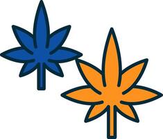 Hemp Line Filled Two Colors Icon vector