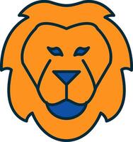 Lion Line Filled Two Colors Icon vector