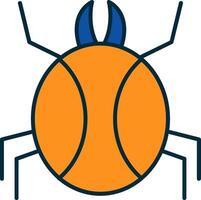 Spider Line Filled Two Colors Icon vector