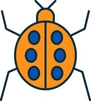 insecto línea lleno dos colores icono vector