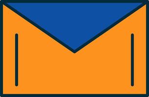 Mail Line Filled Two Colors Icon vector