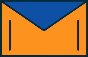 Mail Line Filled Two Colors Icon vector