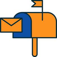 Letterbox Line Filled Two Colors Icon vector