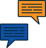 Conversation Line Filled Two Colors Icon vector