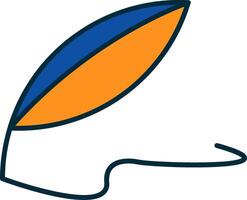 Quill Line Filled Two Colors Icon vector