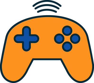 Controller Line Filled Two Colors Icon vector